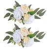2PCS Silk Flower Wedding Cake Decoration Craft Boutonniere Project Making Supply Artificial Flower for Bride Ceremony
