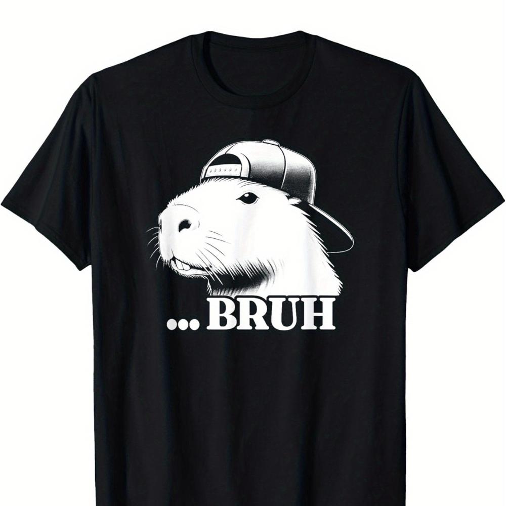 Capybara Bruh Funny Animal Baseball Cap T-shirt XXXXL