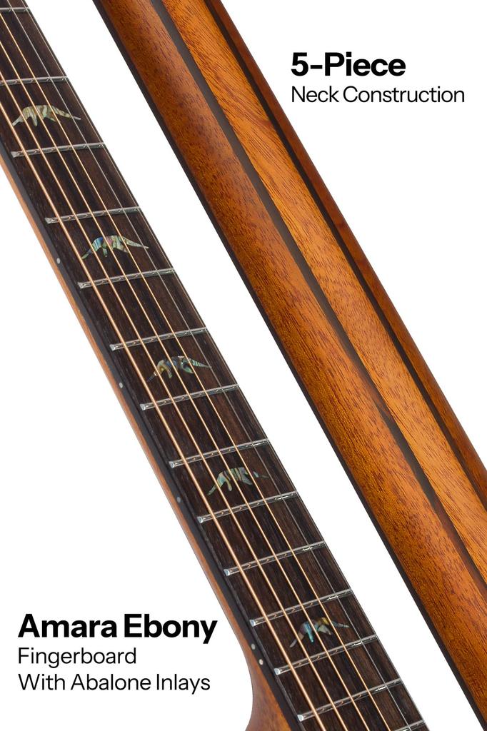 Bromo BAR5CE acustica elettrica tutta massello custodia morbida chitarra Bromo, legno, incluso,
