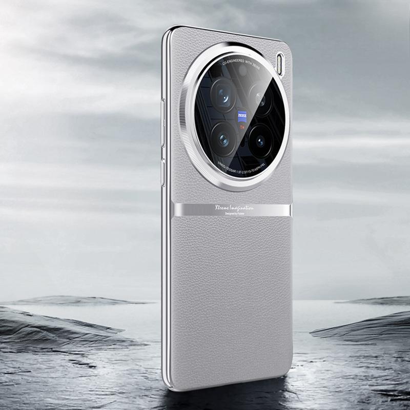 

Suitable for VivoX200pro Mobile Phone Case Electroplating X200 Drop-proof Full-inclusive Por Fashion Women s High-end Plain Leather Case vivo X200