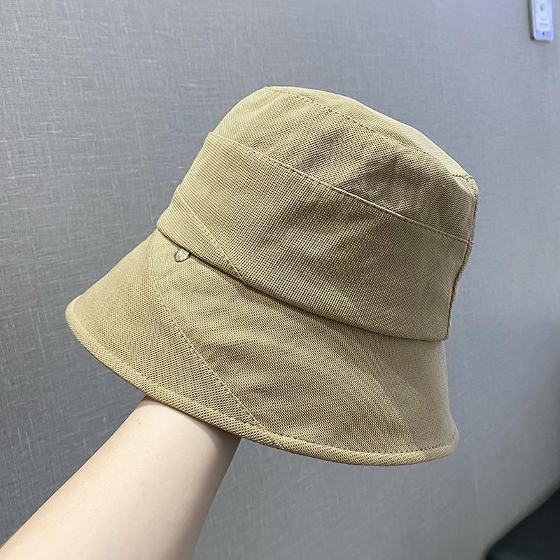 Bucket hat women's new spring and autumn temperament casual versatile sunscreen sun hat outdoor plain face cover basin hat