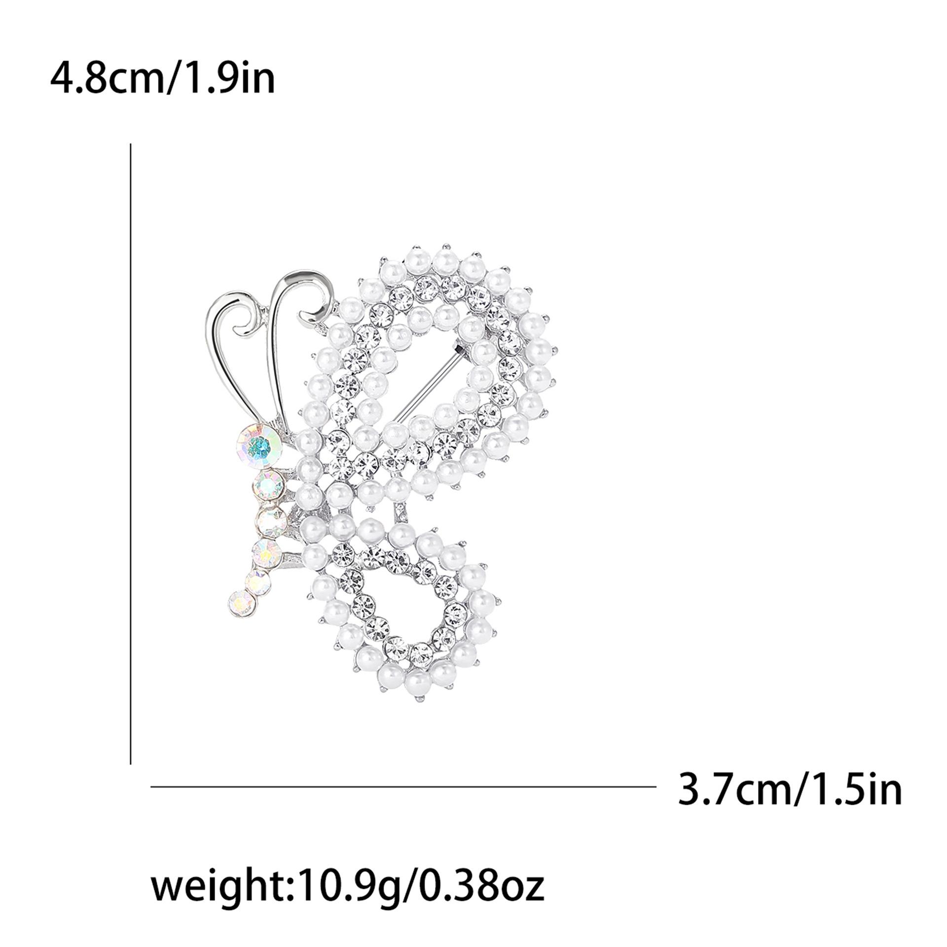 

Высококачественная модная брошь-бабочка из сплава с жемчугом и стразами, изысканный женский костюм, кардиган, корсаж, ювелирное украшение, булавка