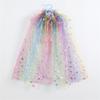 Girls Lightweight Sheer Princess Cape for Fantasy Dressing Up and Birthday Parties Soft Nylon Fabric Costume Accessory
