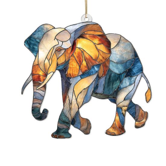 Colorful Animal Pendant Acrylic Suncatcher Window Hanging Ornament 2D Acrylic Printed Festive Decor