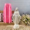 Soap Moulds Silicone Mold, 3D Virgin Mary Fondant Cake Decorating Baking Tools Sculpture Aromatherapy Candle Silicone Mold DIY Tool