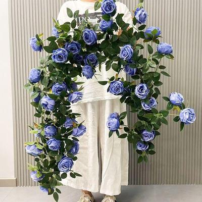 Plastic Rose Vine Faux Flowers for Air Conditioner and Ceiling Decor