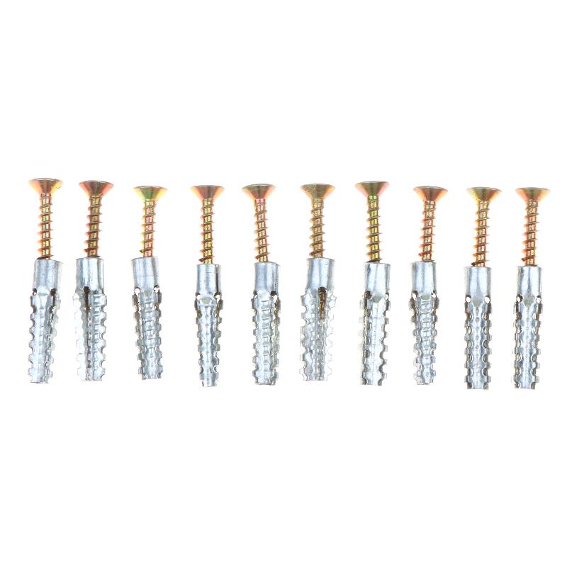 100Set 6/8Mm Wall Anchors And Screws Set Metal Expansion Plug And Self Tapping Screws Kit For Concrete Drywall Mounting