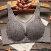 Red Floral Lace Wireless Bra for Women Comfort Support