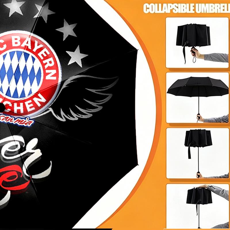 FC Bayern Print Umbrella Automatic Opening/ Closing - Portable Foldable Design - Daily use for Travel/Outdoor - Gift for Birthday