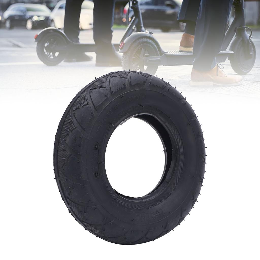 Scooter Tires, 200x50 Anti Slip Rubber Wheel Outer Tire Explosion Proof Vibration Absorbing for 8 Inch Electric Scooter