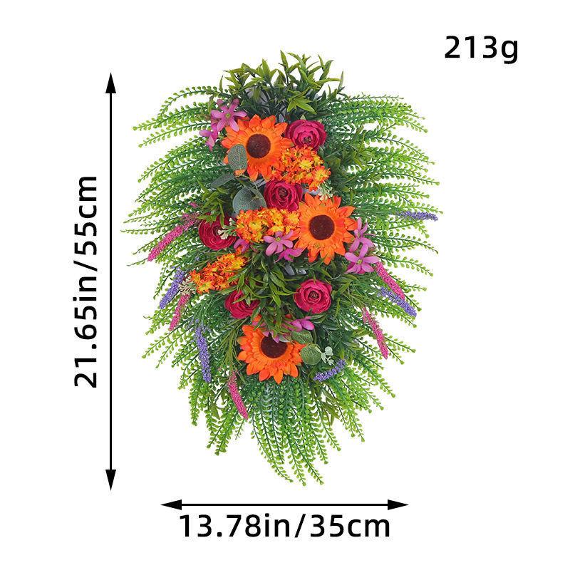 Weihnachtskranz Rattan Türvorhang Anhänger Zuhause LED Leuchtend Treppe Über Kopf Dekorativ Türhänger Weihnachtsdekorationen