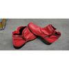 Women's round head artificial v-mouth women's leather boots side zipper Martin boots warm horseshoe heel women's shoes