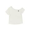 MLB New York Yankees Asymmetrical American Minimalist Classic Streetwear Casual Loose Solid Color Basic Skin-Friendly T-Shirt 3FTSB1364-50CRS
