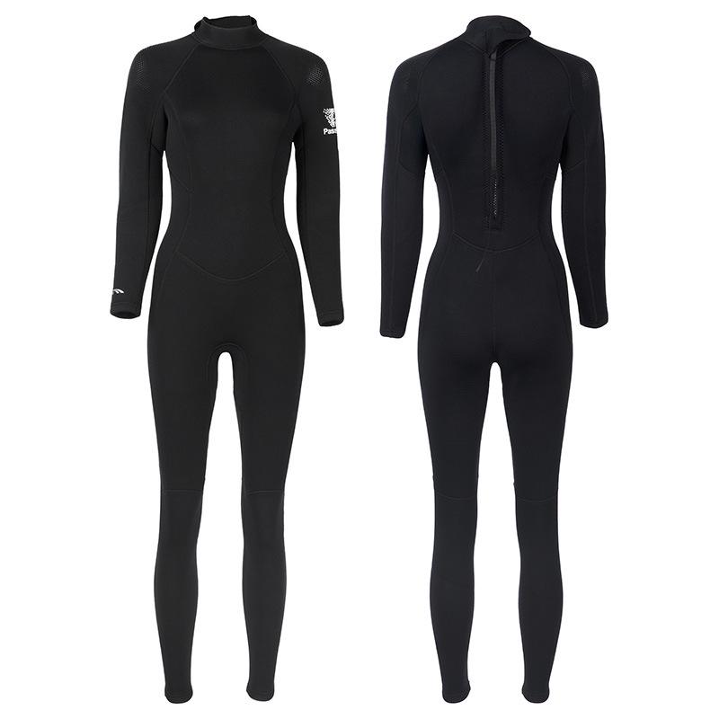 Traje de neopreno completo para mujer de 3 mm - Manga larga, Protección contra el frío para natación de invierno, Snorkel, Surf, Calidez y Seguridad contra Medusas