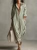 Striped Shirt Dress With Pockets For Casual Summer Wear In Relaxed Fit
