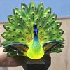 Waterproof Solar Garden Lights Energy Saving Solar LED Peacock Figurine Light  Patio