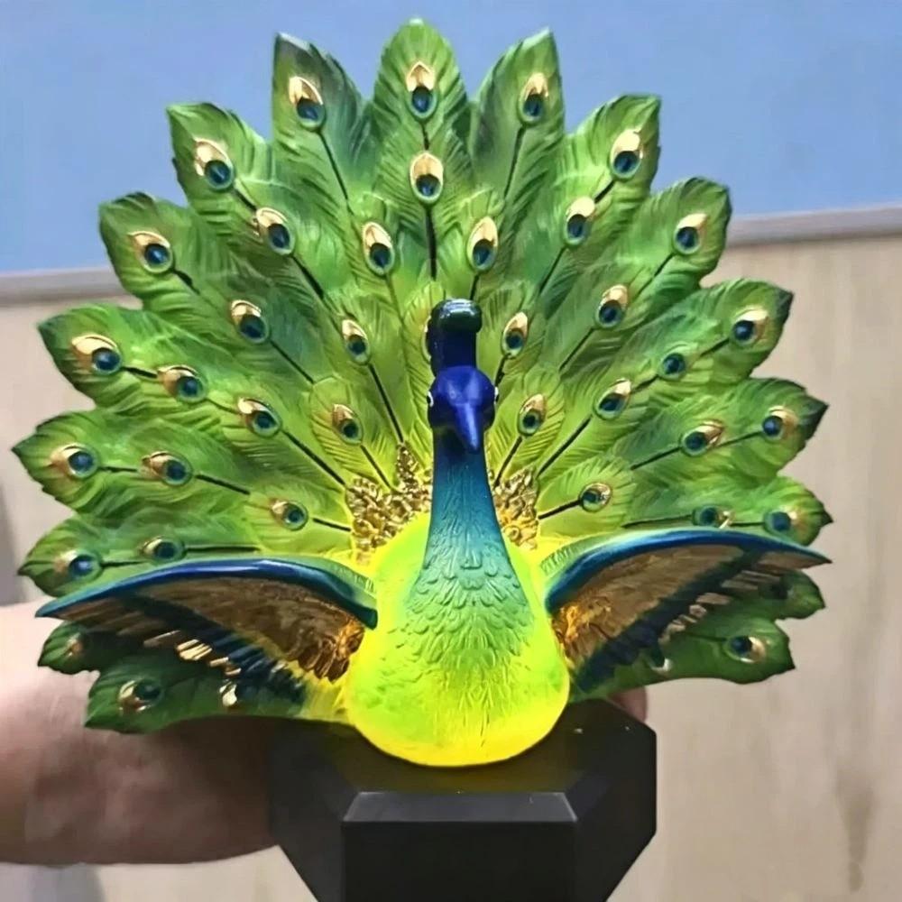 Waterproof Solar Garden Lights Energy Saving Solar LED Peacock Figurine Light Patio