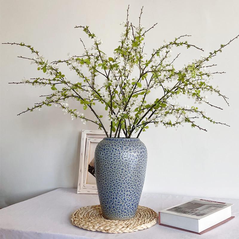 3pcs Artificial Willow Branches Faux Greenery Stems, 34.64Inch Long Stem Twig Greenery Branches Flowers for Tall Vase Home Wedding Office Decor