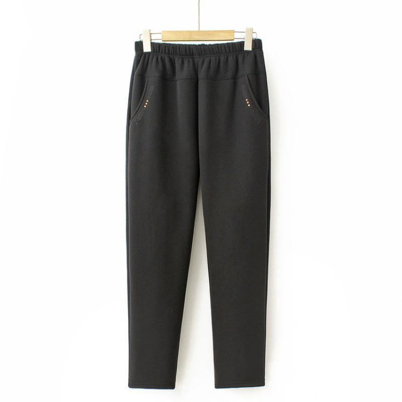 

Women s High-Waist Pants Straight-Leg Trousers Elastic Waist Sweatpants with Pockets 6XL