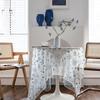 Imanqi Blue Snowflake Tablecloth & Cake Photography Backdrop for Christmas Props