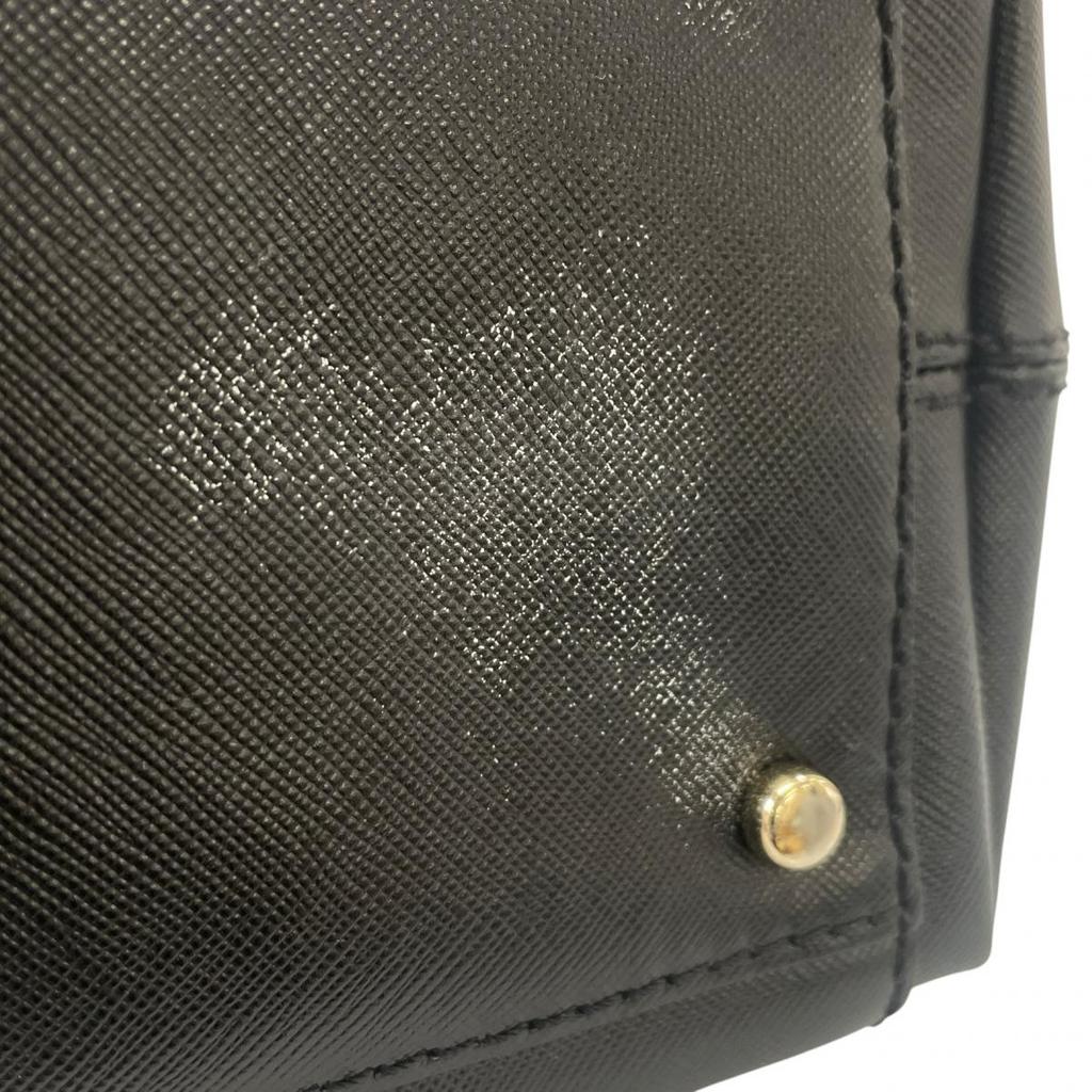 Kate Spade New York Safiano Handbag Leather Black Women Used