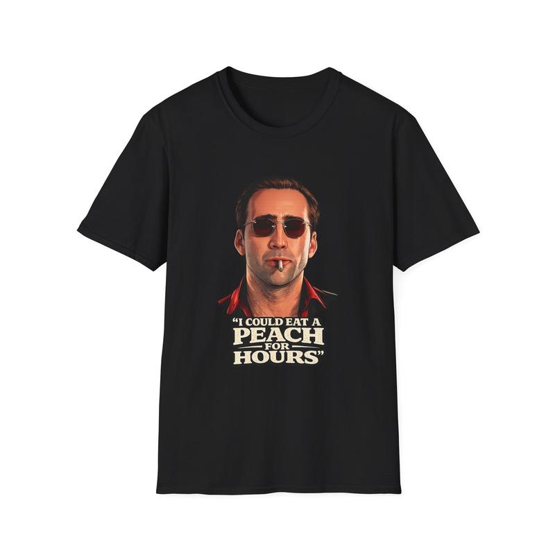 Castor Troy Face Off Nicholas Cage Unisex T-Shirt| I Could Eat A Peach For Hours XL