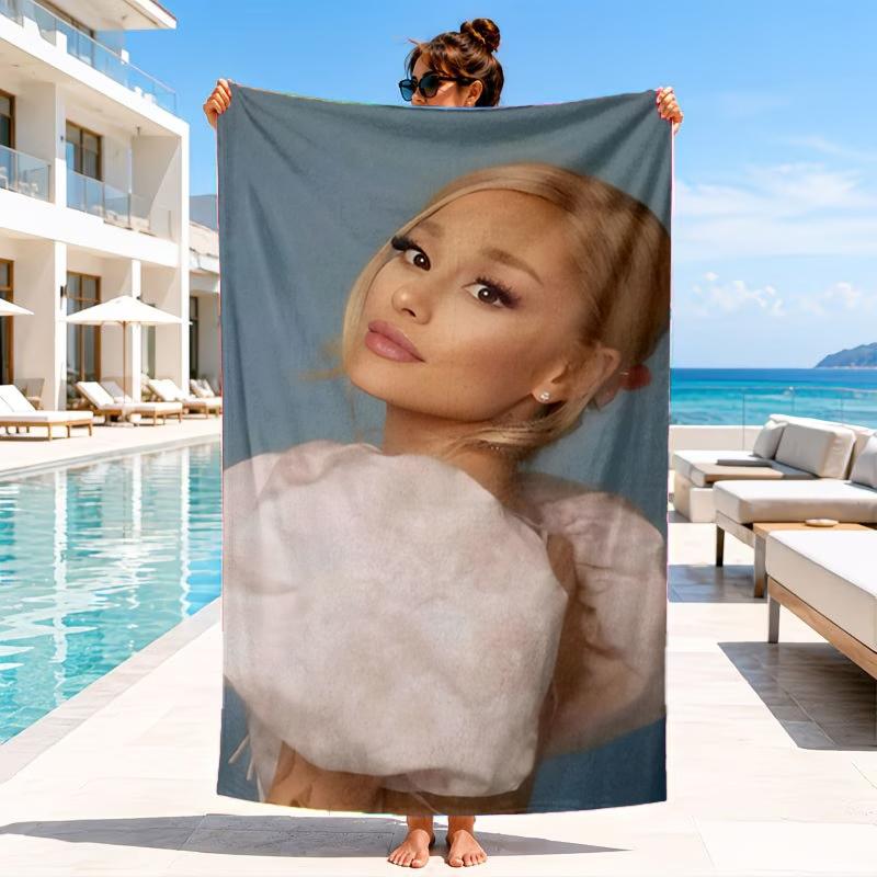 Music Pop Ariana Fashion Beach Towel, Microfiber Beach Towel, Perfect For Pool, Beach, Travel, Home Decor Beach Party Fan Gifts