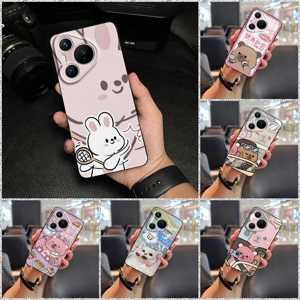 Full wrap Protective Phone Case For Huawei P70 Pro/Pura 70 Pro+ Back Cover TPU Waterproof Cartoon Couple Phone Pouch