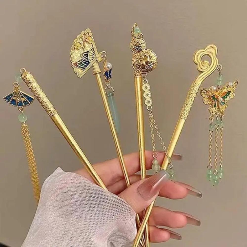 Gourd Tassels Hair Stick Pendant Hanfu Headwear Antique Chinese Style Hairpin  Girls