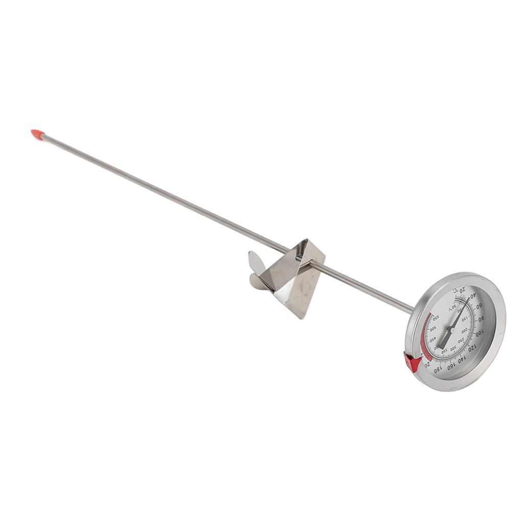 Kochthermometer Edelstahl 50 bis 550 Fahrenheit 40 cm Mechanisches Fühlthermometer mit Metallclip