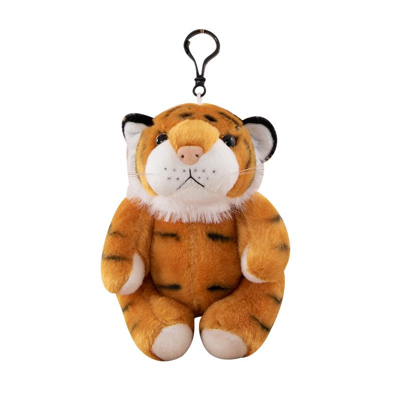 Joint Siberian tiger plush toy children's doll zoo souvenir tiger keychain backpack pendant