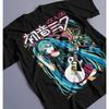 2026 Summer New Style # Hatsune Miku # Cyberpunk Style Cartoon Fan Street Fashion Large Loose Cotton T-shirt