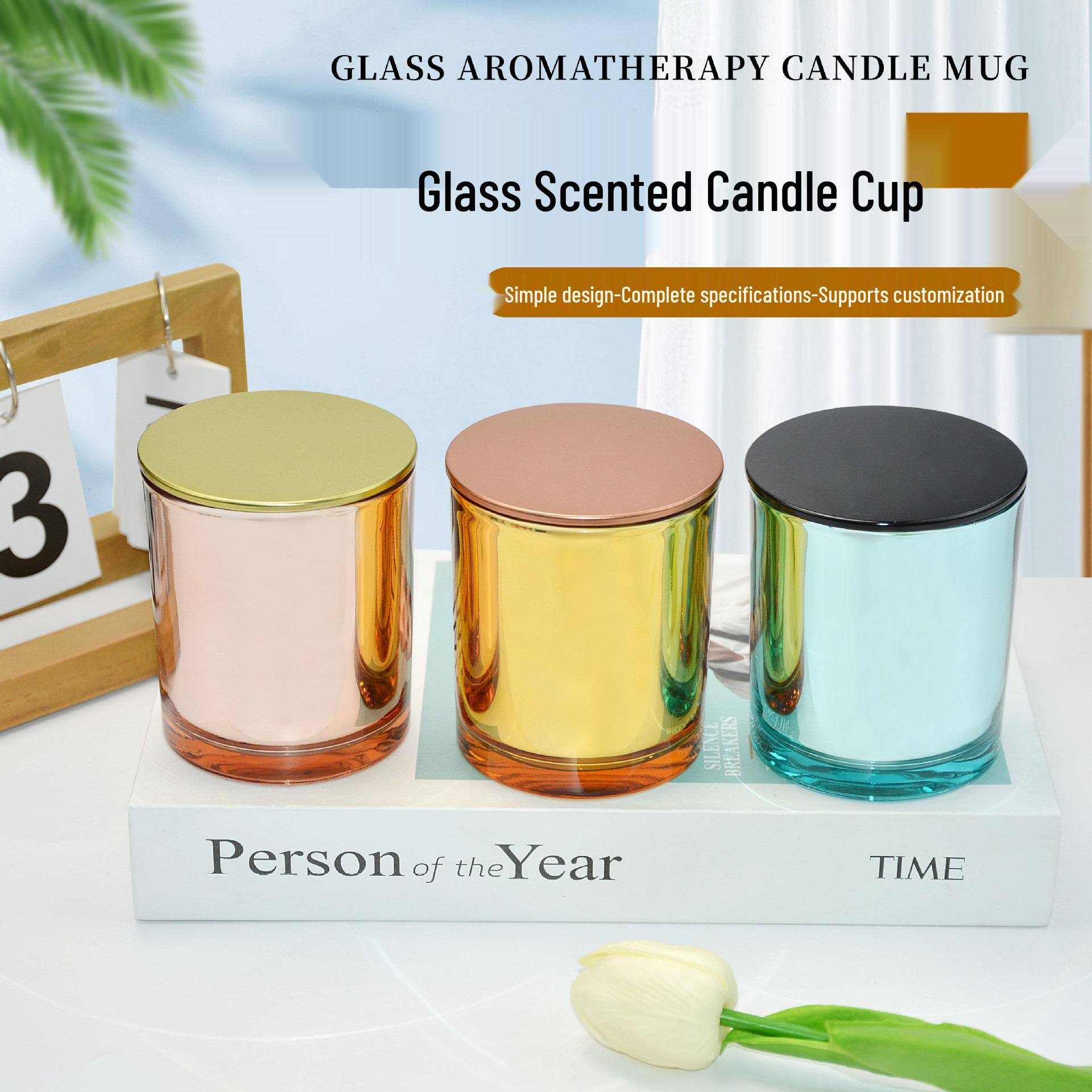 Transparent DIY Glass Candle Holder for Home Decor 60 Square Jar