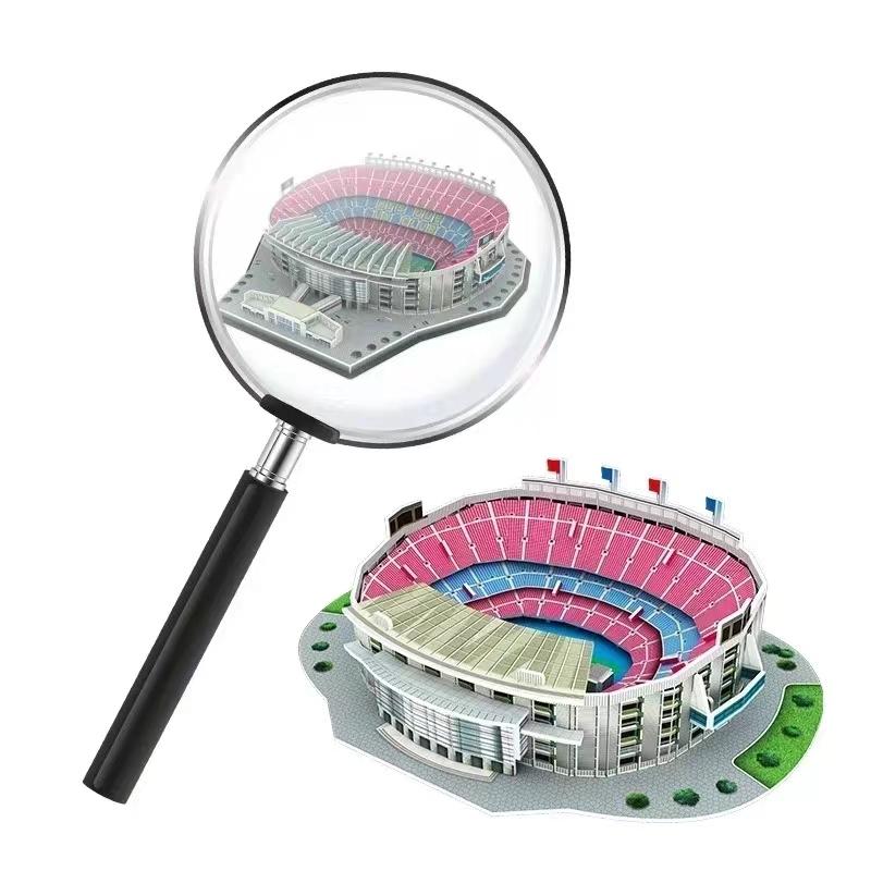 Miniature Football Field Puzzle DIY Anfield World Famous Stadiums Models Football Buildings Ornaments Peripheral Toys Fans Toy