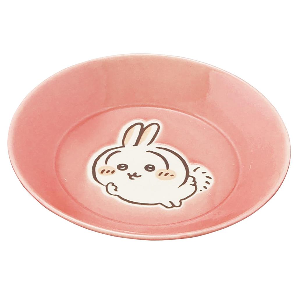 Officially Licensed Chiikawa Small Diameter X Rabbit Microwave and Dishwasher Made In Plate, 13.5cm 2cm, Colors, Safe, Japan, Pink, CKW13-257