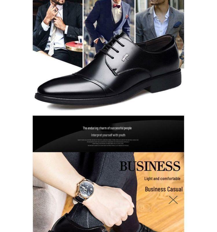 Dragonfly Genuine Leather British Style Height-Increasing Men's Formal Shoes