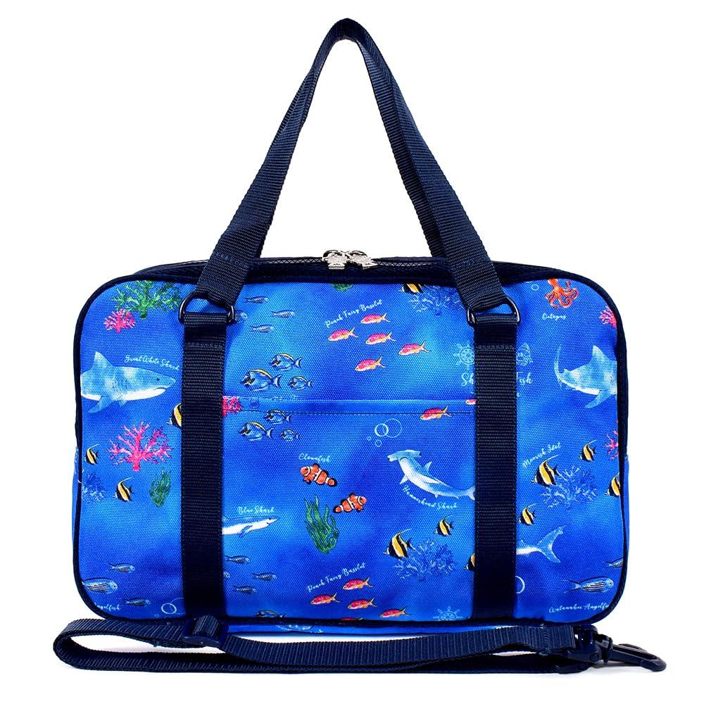 COLORFUL CANDY STYLE Calligraphy and for Elementary School Blue with Shoulder NN102510 Set, Water-Repellent Lightweight, Boys, Students, Kuretake,
