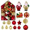 72Pcs Christmas Balls Set Red Gold Xmas Balls Diy Christmas Tree Ornaments For Home Party Decoration  New Year Gift