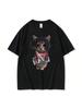 Lustiges Rapper Kätzchen Print T-Shirt unisex Hip Hop Rap Street T-Shirt Mann Sommer Übergroße T-Shirts Männlich Vintage Rundhals T-Shirts