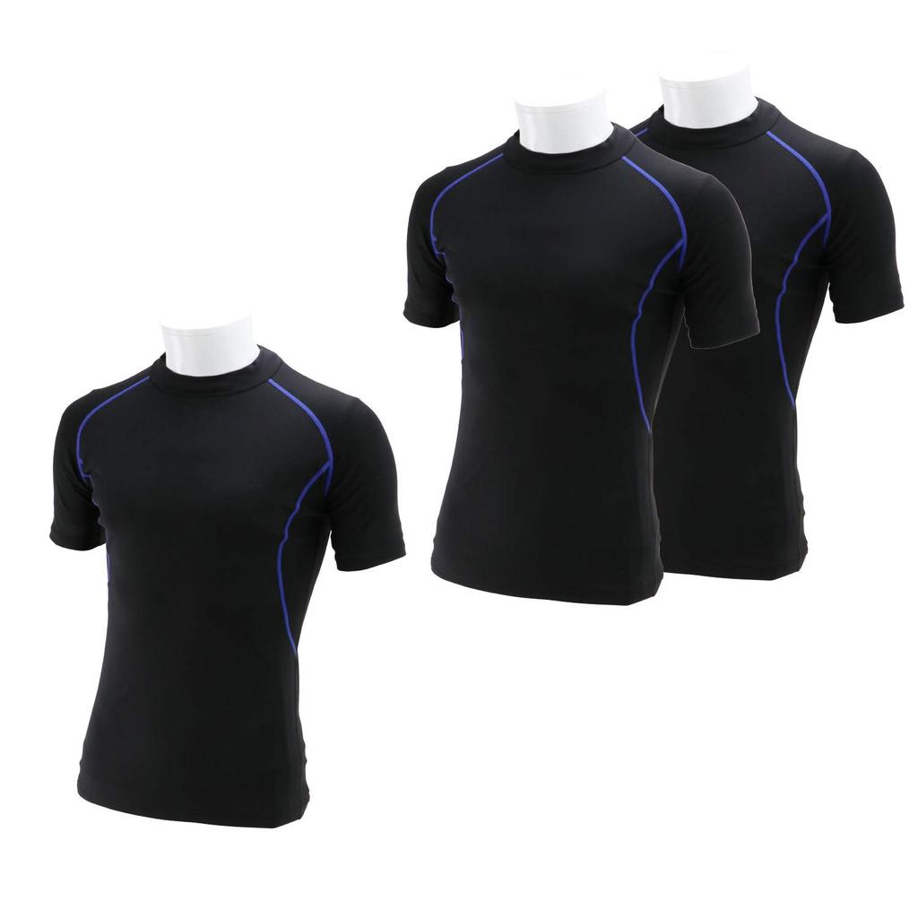 SK11 (SK11) ONE UP ASSIST GOODS Cool touch mesh short sleeves 3 pieces Black LL-BLK-3P