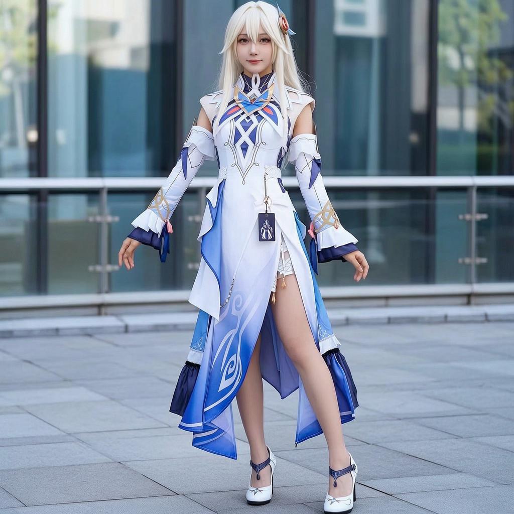 Genshin Impact Cosplay Dress Set With Accessories For Game Fans