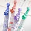 4pcs Lovely Flower Gel Pens Set, Pinch Grip Camellia Floral Pink Bowknot Star Dream Clip 0.5mm Black Color Ink for Writing