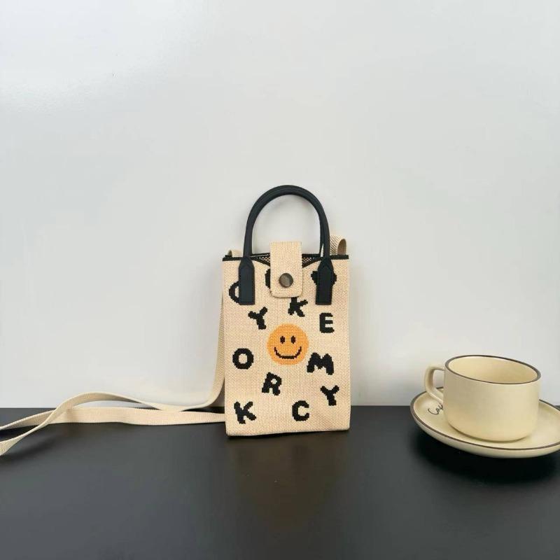 Mobile phone bag flower knitted bag niche versatile shoulder messenger bag trendy tote bag flower knitting