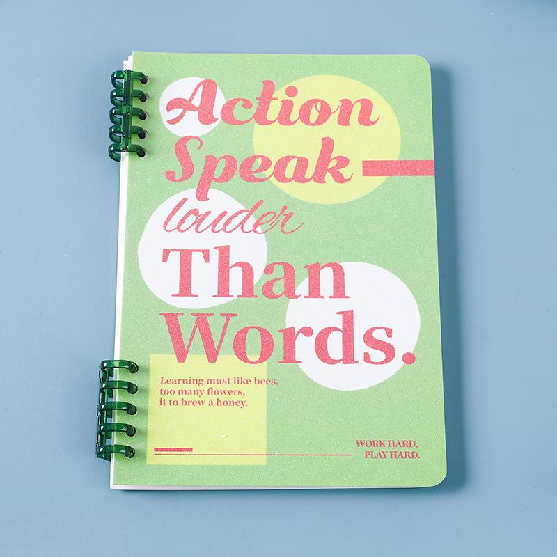 Thickened High-Appearance Lined Coil Notebook for Postgraduate Exam Daily Planning