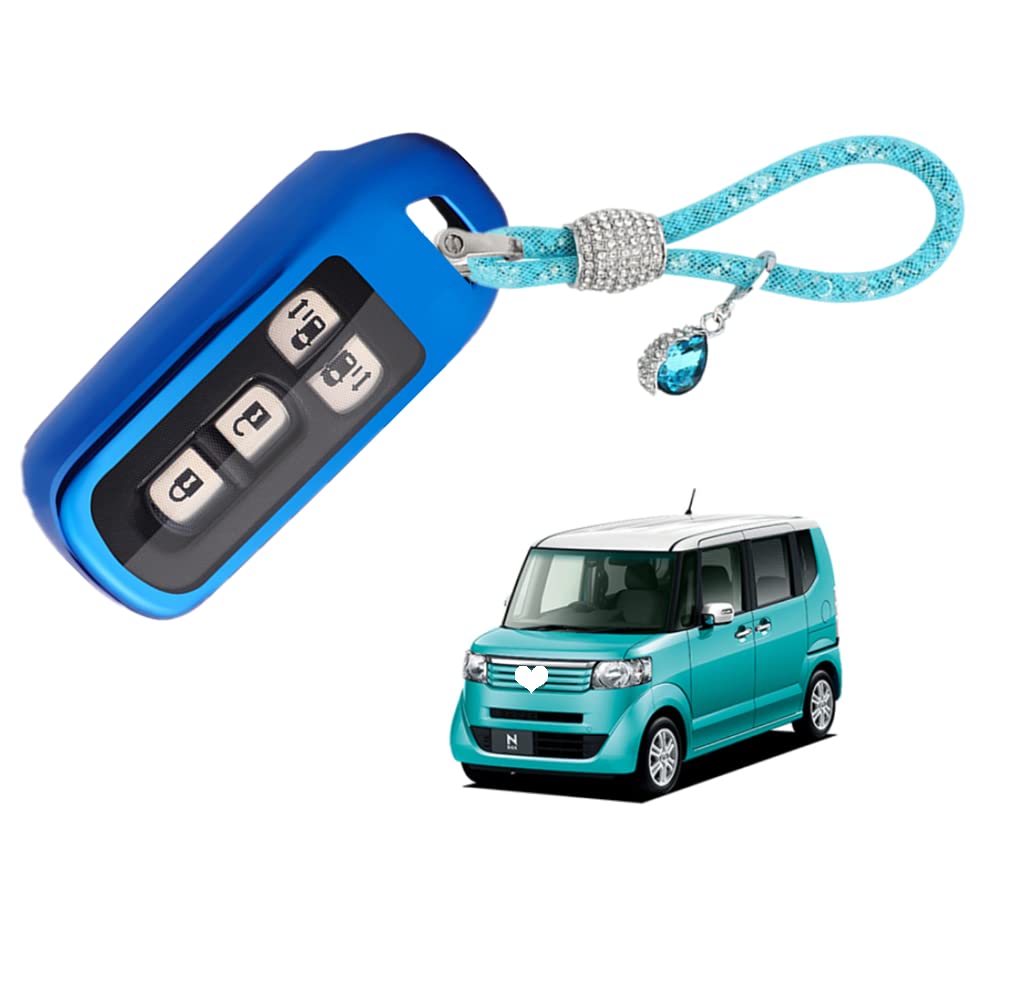 

Key Cover Key Holder Fit For Honda N Series Honda New NBOX Key Case TPU синий