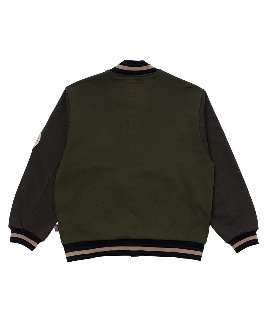 Ben Davis Sweat Stadium Jacket Khaki