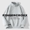 Fingercroxxit Men's Casual Half-Zip Stand-Collar Sweatshirt