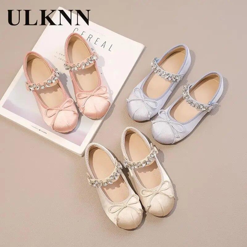 

Children s Princess Shoes Fashionable Water Rhinstone Girls Little Leather Shoes 2024 Spring New Soft Sole Girl Single Shoes