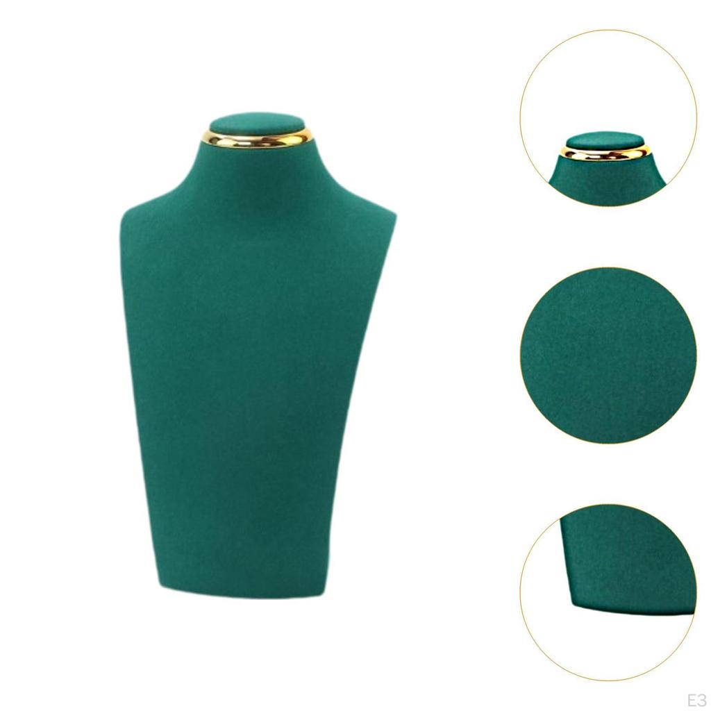 Green necklace holder small jewelry stand, Velvet display stand for selling,