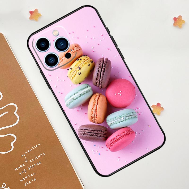 Dessert ice Cream Macaron Food Phone Case For iPhone 17 Pro Max 14 11 15 16 Pro Max 12 13 mini 16 Plus 16e 17 Air Funda